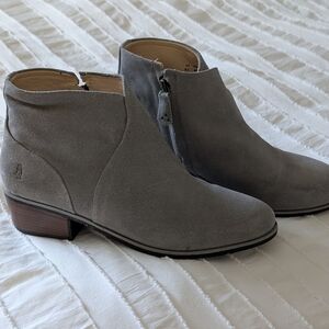 Grey Suede Booties